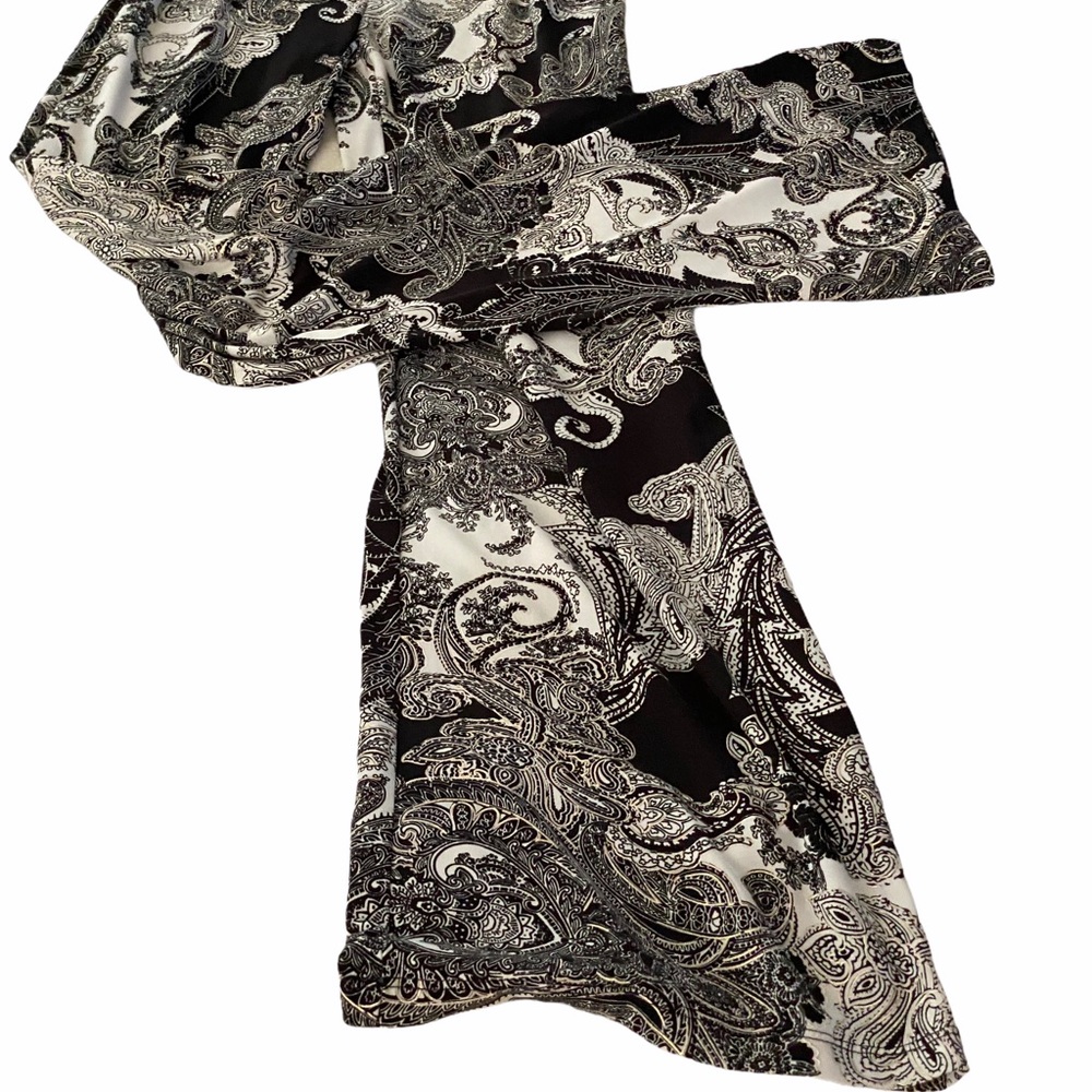 BNWOT IMAN Black Paisley Palazzo Pants